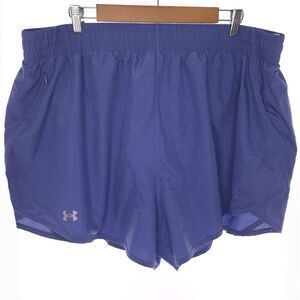 Under Armour Loose Fit Womens Size 2X Blue UA Fly By 3" Shorts